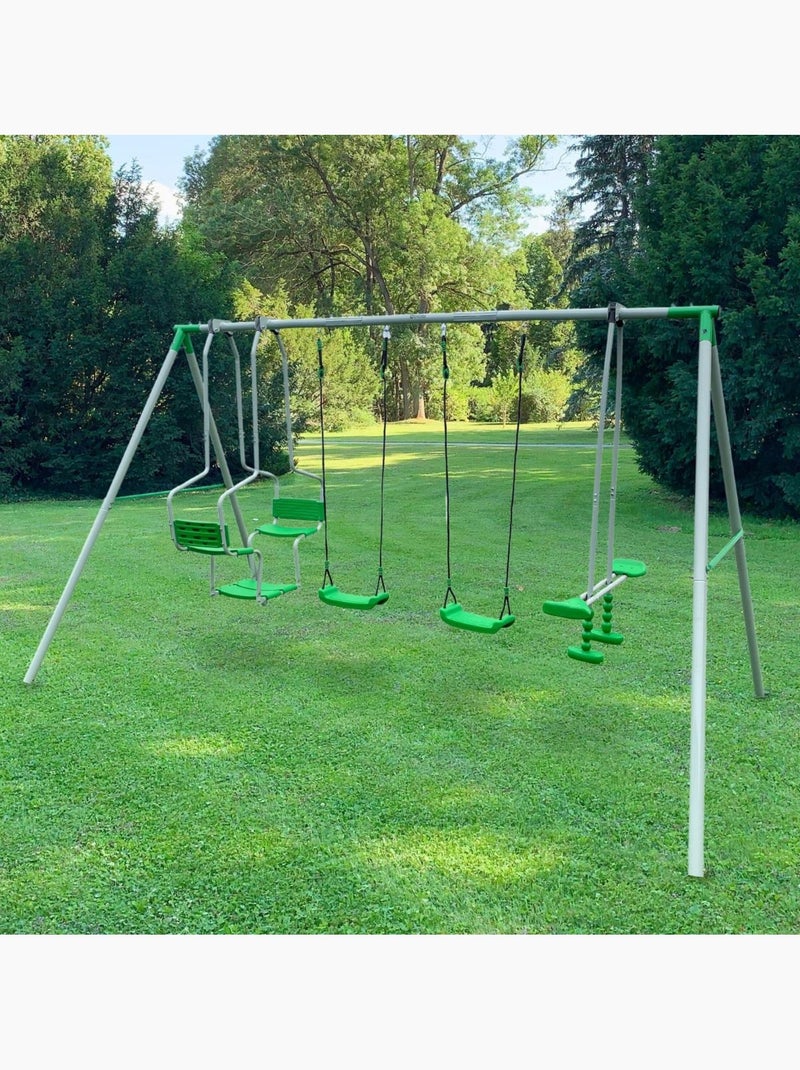 Grande baloiço infantil hypermotion para 6 crianças com estrutura em aço Cinza - Kiabi