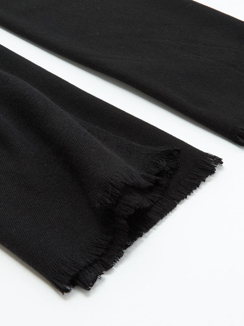 Grande cachecol retangular Preto - Kiabi