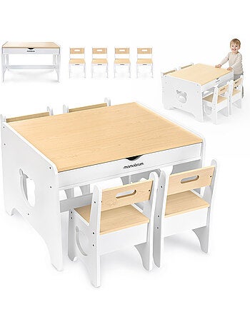 Grande conjunto de mesa e cadeiras mamabrum para crianças desde 3 anos
