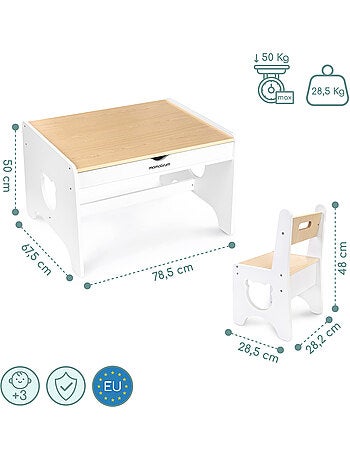 Grande conjunto de mesa e cadeiras mamabrum para crianças desde 3 anos