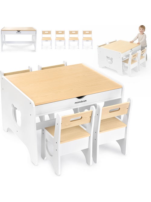 Grande conjunto de mesa e cadeiras mamabrum para crianças desde 3 anos - Kiabi Grande conjunto de mesa e cadeiras mamabrum para crianças desde 3 anos - Kiabi