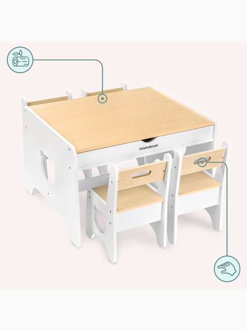 Grande conjunto de mesa e cadeiras mamabrum para crianças desde 3 anos - Kiabi Grande conjunto de mesa e cadeiras mamabrum para crianças desde 3 anos - Kiabi