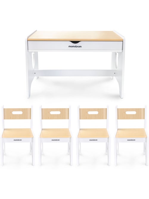 Grande conjunto de mesa e cadeiras mamabrum para crianças desde 3 anos - Kiabi Grande conjunto de mesa e cadeiras mamabrum para crianças desde 3 anos - Kiabi