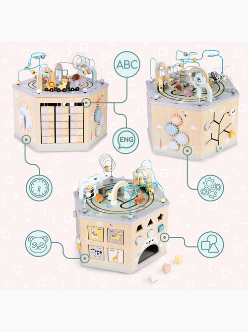 Grande cubo de atividades madeira montessori comboio alfabeto mamabrum - Kiabi Grande cubo de atividades madeira montessori comboio alfabeto mamabrum - Kiabi