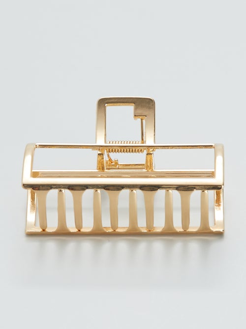 Grande gancho crocodilo dourado metálico - Kiabi