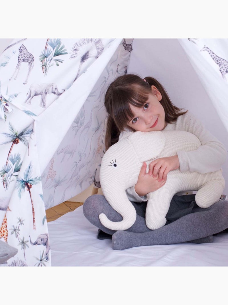 Grande peluche elefante de algodão | sevira kids Ecru - Kiabi
