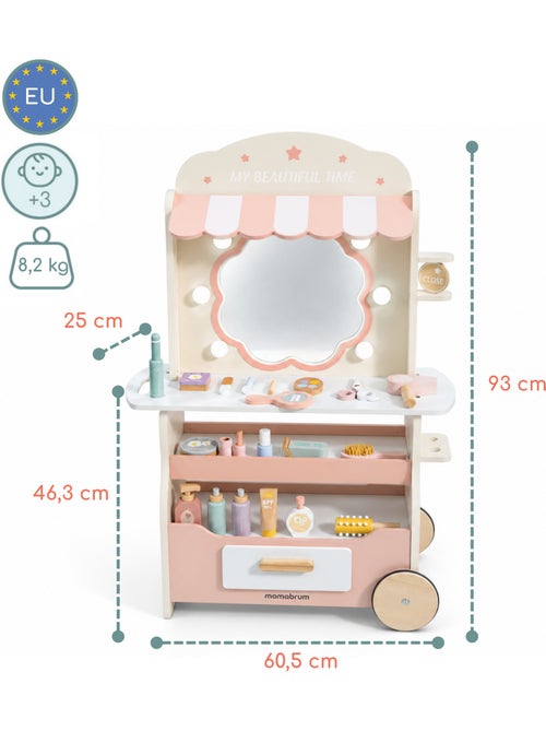Grande salao cabeleireiro madeira infantil movel espelho led mamabrum - Kiabi Grande salao cabeleireiro madeira infantil movel espelho led mamabrum - Kiabi