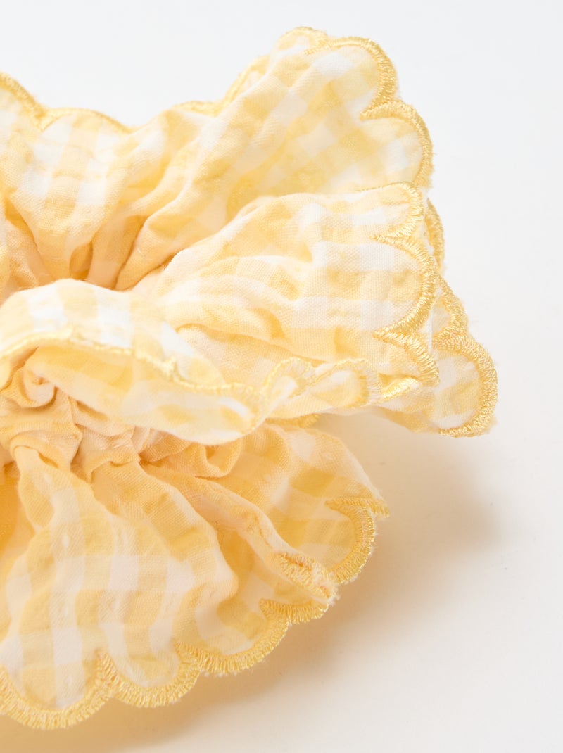 Grande scrunchie xadrez vichy Amarelo - Kiabi