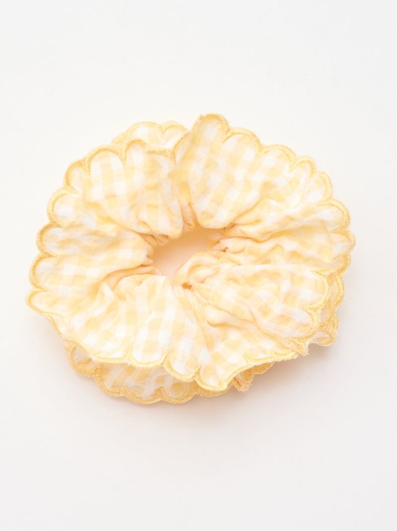 Grande scrunchie xadrez vichy Amarelo - Kiabi