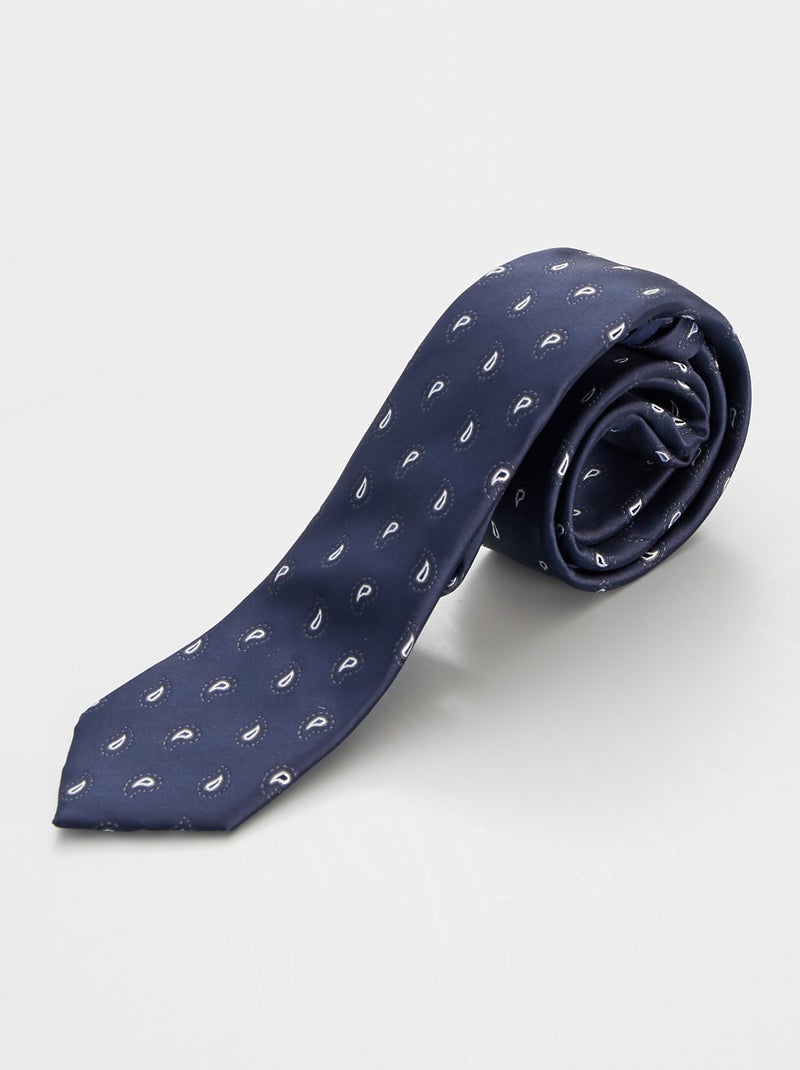 Gravata estampada AZUL - Kiabi