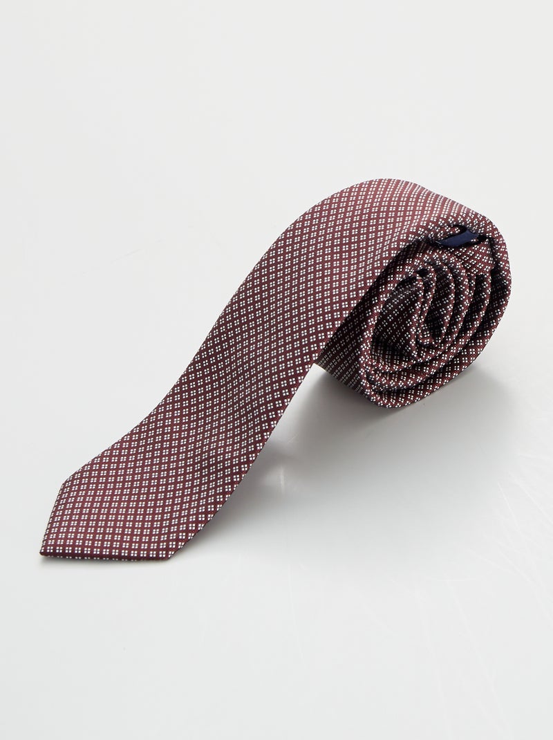 Gravata estampada VERMELHO - Kiabi