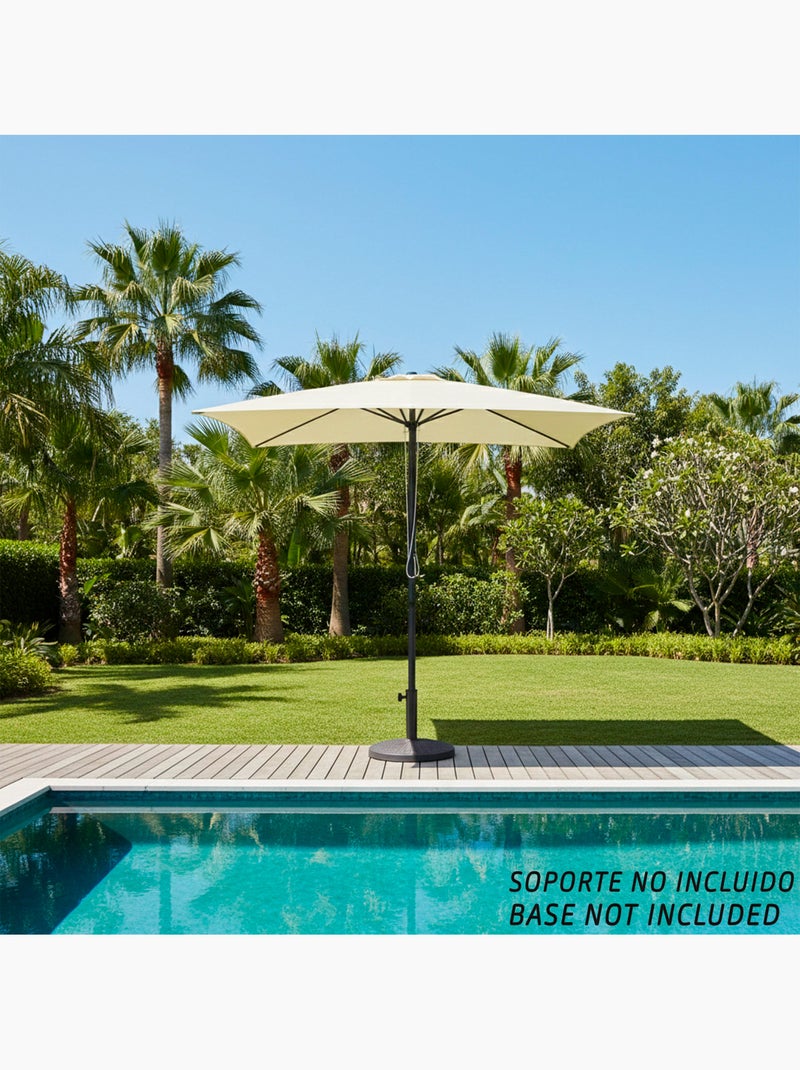 Guarda-chuva de jardim 270x270 cm com proteção UV50 Aktive Creme - Kiabi
