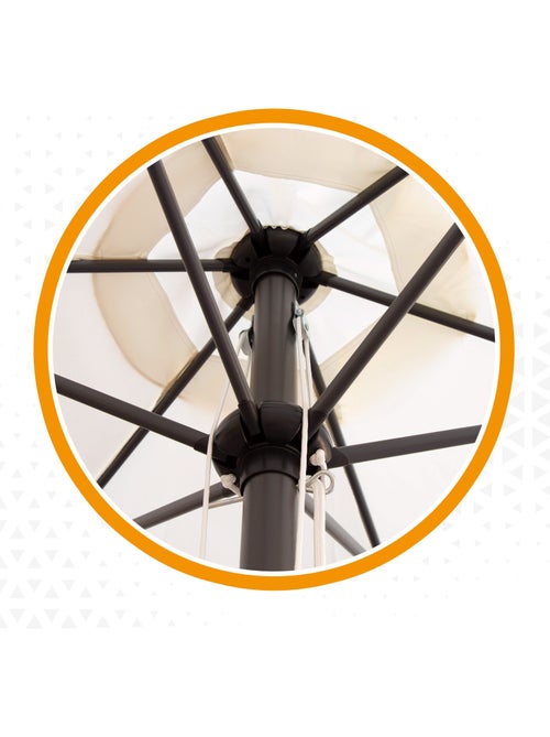 Guarda-chuva de jardim hexagonal Ø270 cm com sistema de polia dupla Aktive - Kiabi