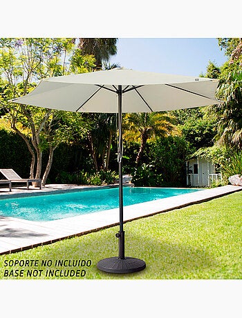 Guarda-chuva de jardim hexagonal Ø300 cm com sistema de roldana dupla Aktive