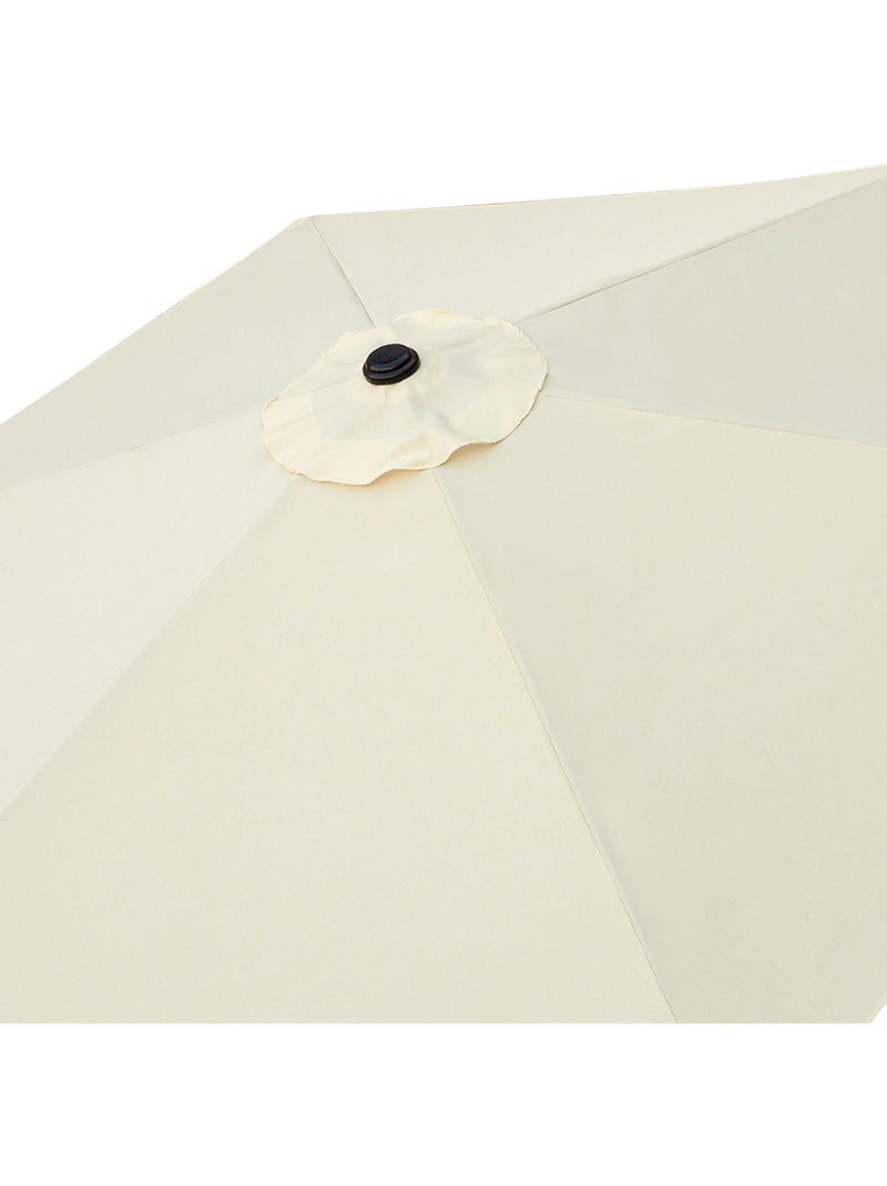 Guarda-chuva de jardim hexagonal Ø300 cm com sistema de roldana dupla Aktive Creme - Kiabi
