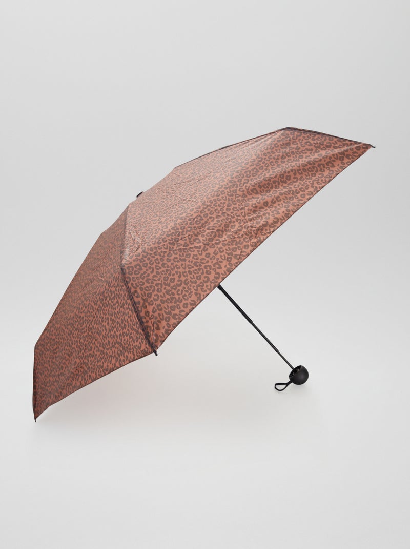 Guarda-chuva dobrável estampado MARROM - Kiabi