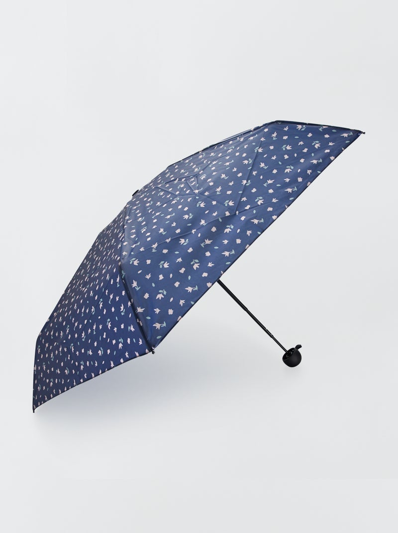 Guarda-chuva retrátil com capa AZUL - Kiabi
