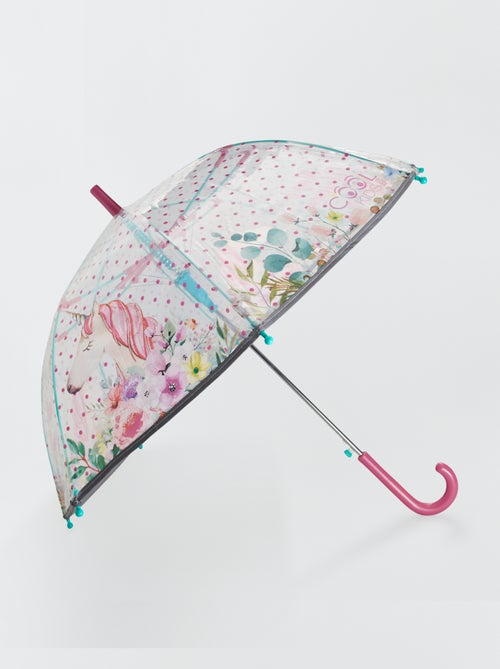 Guarda-chuva transparente 'unicórnio' - Kiabi