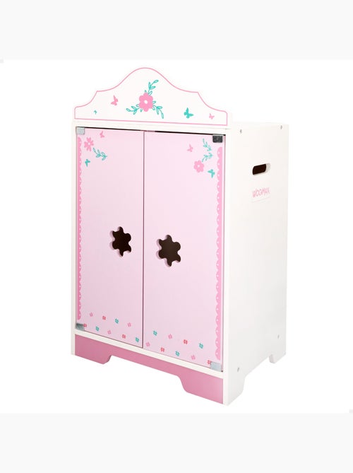 Guarda-roupa de madeira para bonecas com cabides woomax - Kiabi