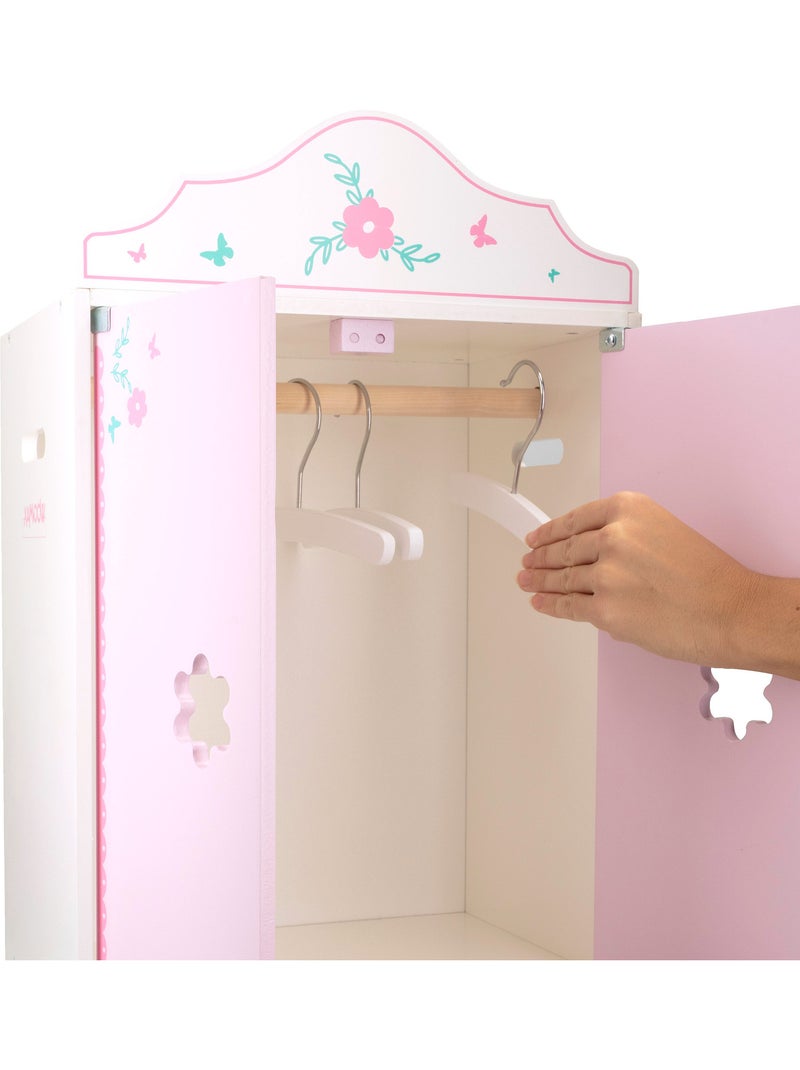 Guarda-roupa de madeira para bonecas com cabides woomax N/D - Kiabi