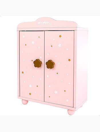 Guarda-roupa de madeira para bonecas WOOMAX