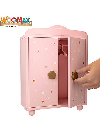Guarda-roupa de madeira para bonecas WOOMAX