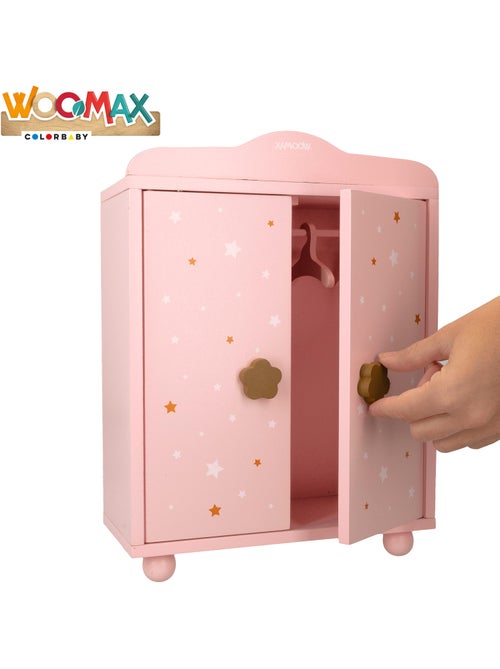 Guarda-roupa de madeira para bonecas WOOMAX - Kiabi