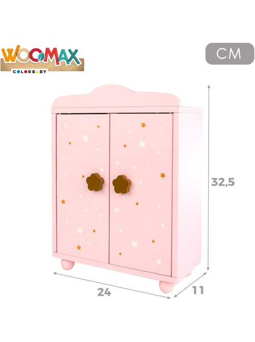 Guarda-roupa de madeira para bonecas WOOMAX - Kiabi