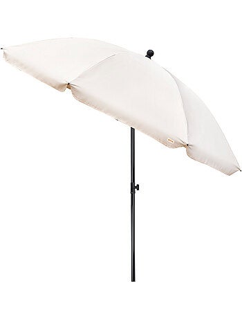 Guarda-sol de jardim com protetor solar 240 cm bege aktive garden