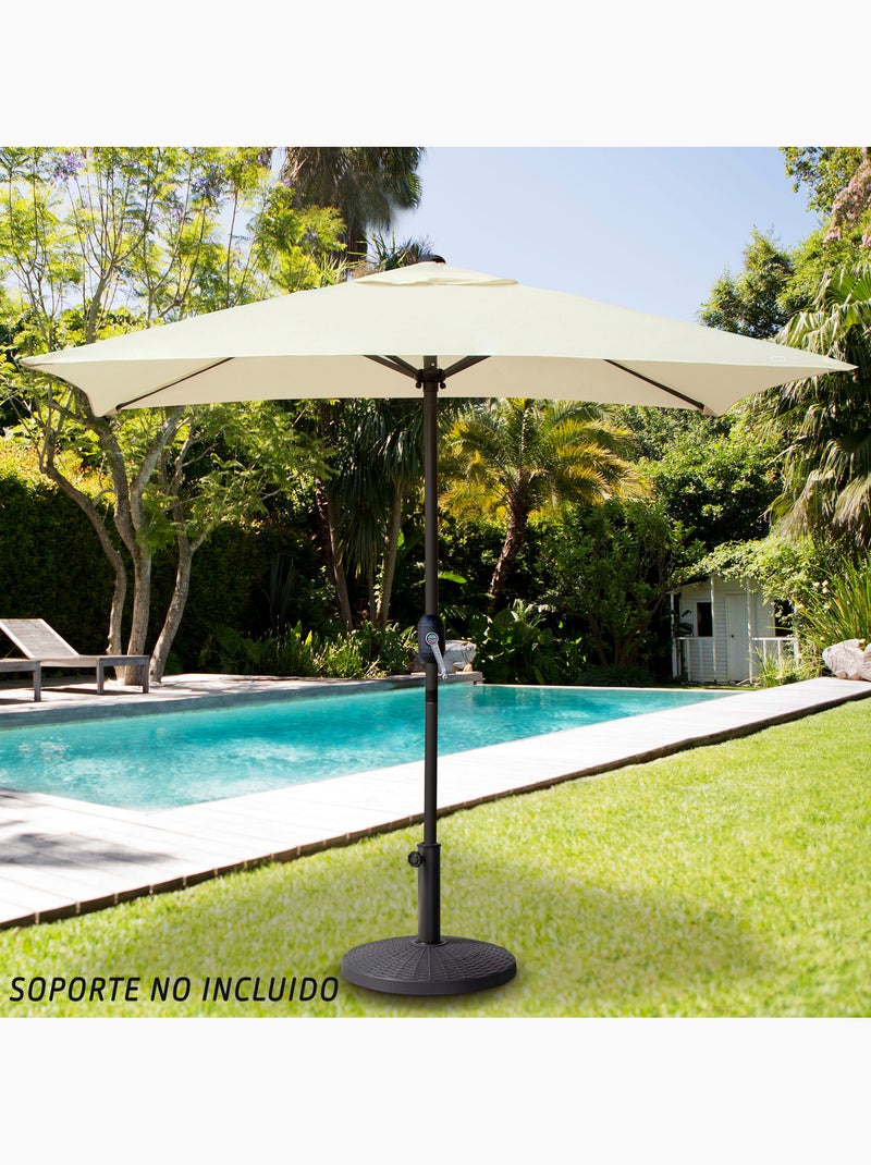 Guarda-sol de varanda 200x120 cm amarelo claro cabo de alumínio aktive garden Creme - Kiabi