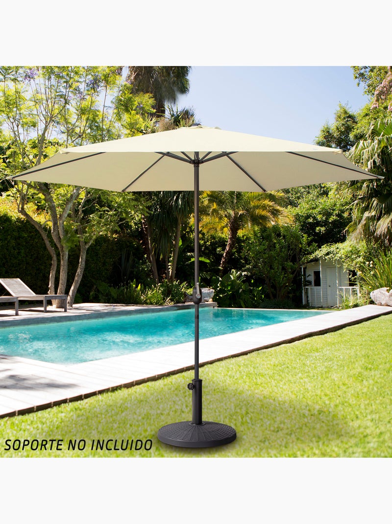 Guarda-sol hexagonal 300 cm cabo de alumínio Aktive Creme - Kiabi