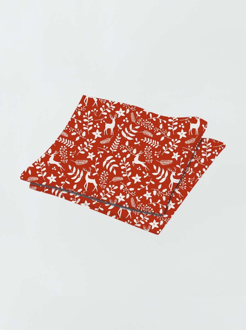 Guardanapo de Natal com veado - Lote de 2 VERMELHO - Kiabi