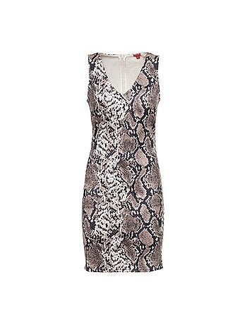 Guess bonnie: robe bege com padrões para mulher