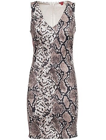 Guess bonnie: robe bege com padrões para mulher