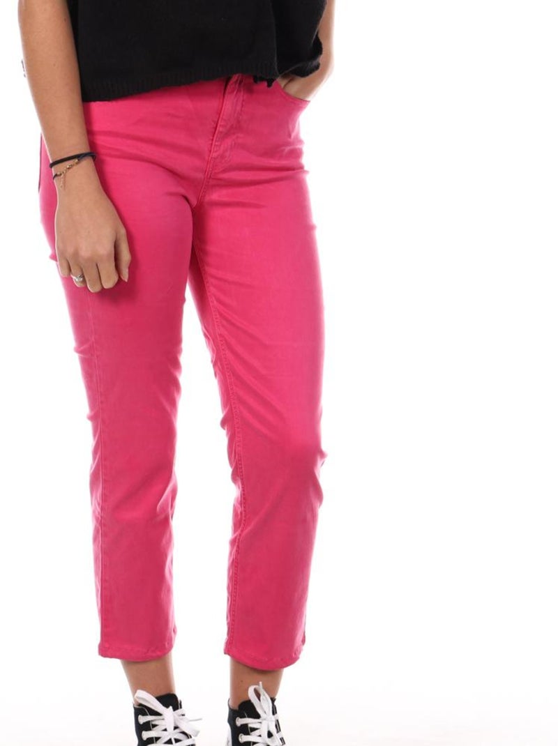 Guess Jean Rosa de Corte Reto para Mulher W1GB19W93CD Rosa - Kiabi