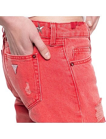 Guess marilyn jeans skinny vermelhos para mulher