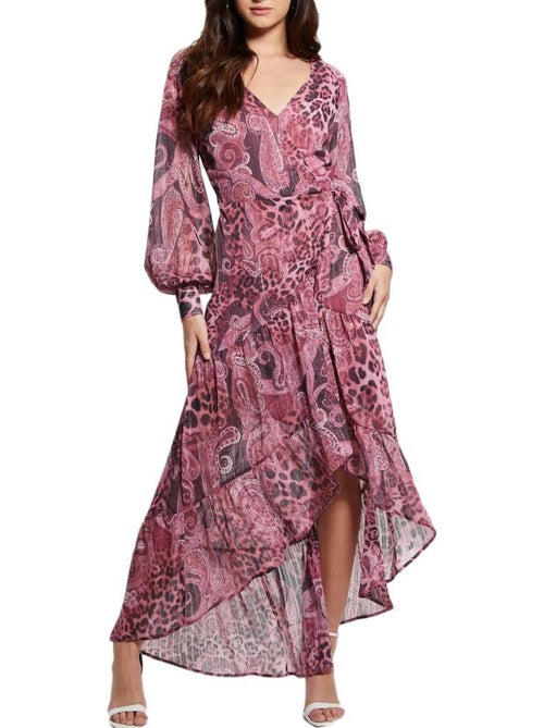 Guess nuovo bahia: robe de chambre rosa com padrões para mulher - Kiabi