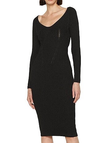 Guess robe de noite preta adele para mulher