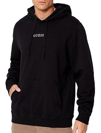 Guess roy sweatshirt roxo escuro com capuz para homem