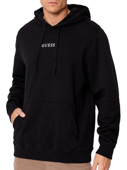 Guess roy sweatshirt preto com capuz para homem - Kiabi