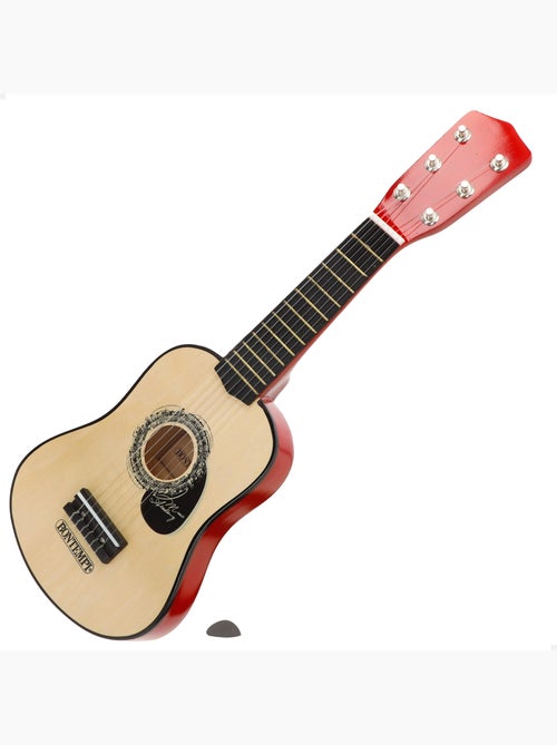 Guitarra clássica de brinquedo de madeira 55 cm com alça bontempi - Kiabi