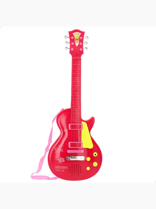 Guitarra eléctrica de brinquedo rosa e vermelha 56 cm bontempi - Kiabi