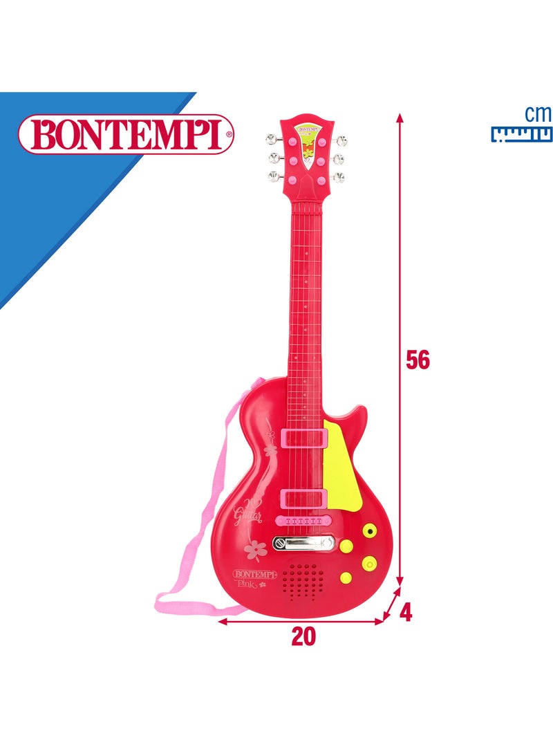 Guitarra eléctrica de brinquedo rosa e vermelha 56 cm bontempi N/D - Kiabi