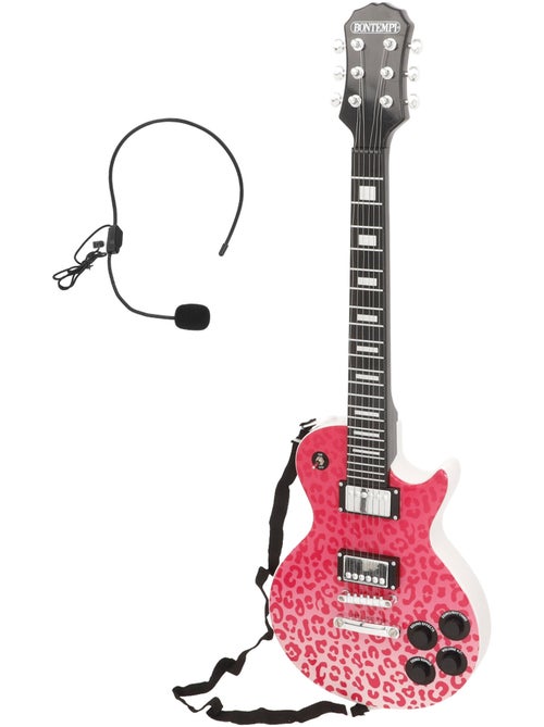 Guitarra eletrônica infantil 69 cm, com microfone de fone de ouvido bontempi - Kiabi Guitarra eletrônica infantil 69 cm, com microfone de fone de ouvido bontempi - Kiabi
