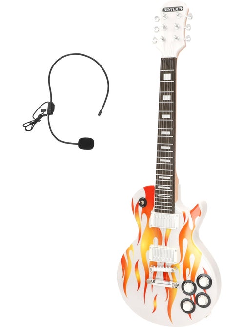 Guitarra eletrônica infantil de 69 cm com microfone de fone de ouvido bontempi - Kiabi Guitarra eletrônica infantil de 69 cm com microfone de fone de ouvido bontempi - Kiabi