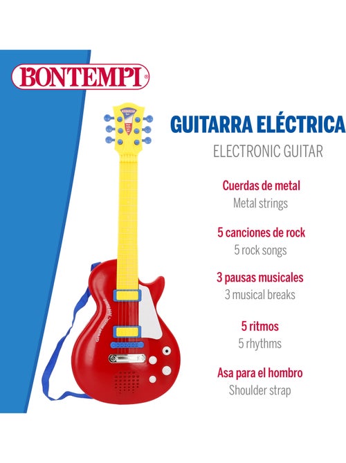 Guitarra rock eléctrica de brinquedo 56 cm bontempi - Kiabi