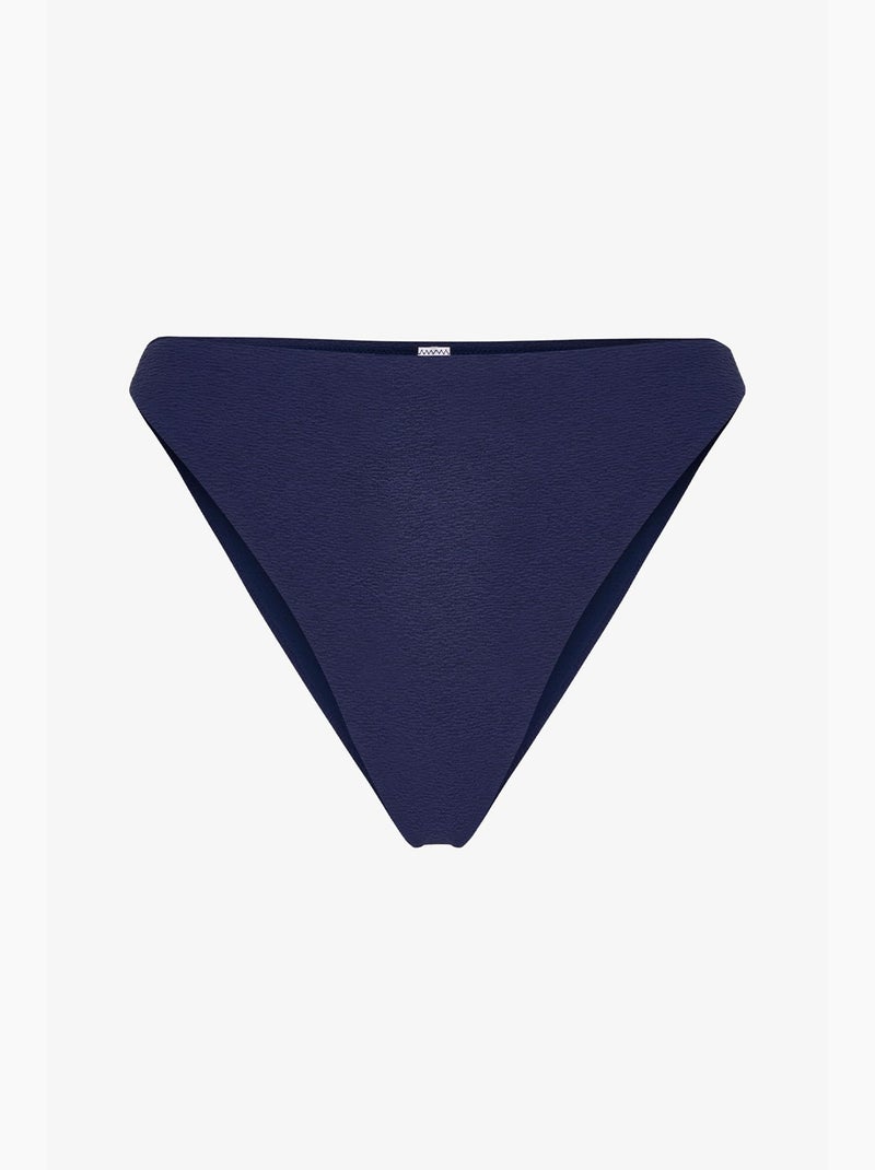 Hailey minimal texturizada de cintura média para biquíni penti Azul-marinho - Kiabi