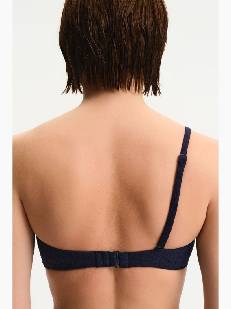 Hailey top de biquíni de um ombro texturizado penti Azul-marinho - Kiabi