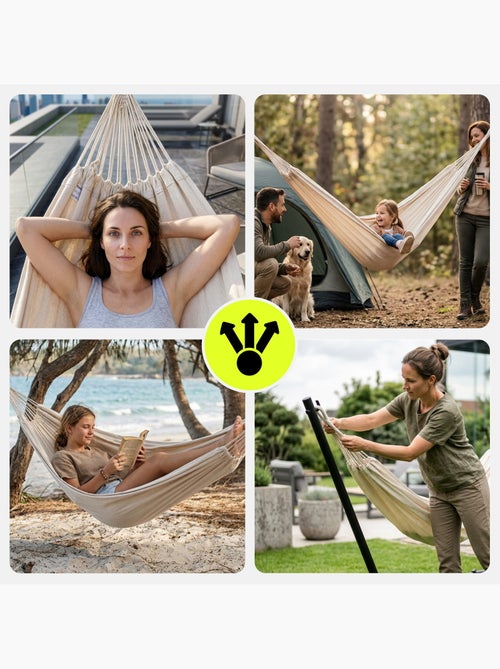 Hamac de jardim suspenso boémio com capa - Kiabi Hamac de jardim suspenso boémio com capa - Kiabi