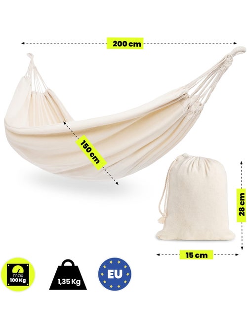 Hamac de jardim suspenso boémio com capa - Kiabi Hamac de jardim suspenso boémio com capa - Kiabi